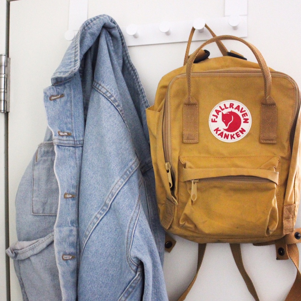 Fjallraven Kanken Yellow Mini Backpack
